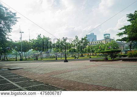 Open Field At The Rizal Park Along Taft Ave., Manila, Philippines