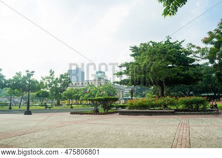 Open Field At The Rizal Park Along Taft Ave., Manila, Philippines