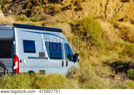 Campervan Rv Camping On Nature. Van Life, Motor Home Holidays.