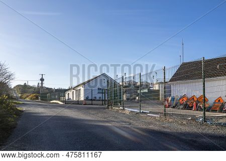 Aerial View Of The Water Plant At Gortahork In County Donegal, Republic Of Ireland