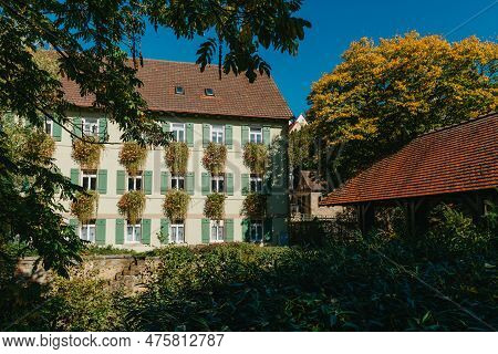 Old National German Town House In Bietigheim-bissingen, Baden-wuerttemberg, Germany, Europe. Old Tow