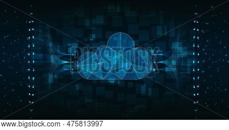 Multiple Cloud Symbol Vector Illustration, 2d Cloud, 3d Cloud, Multi-cloud Work Connected Data.