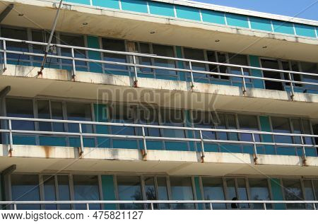 Close Up Of Old Office Building Located In Longview Texas