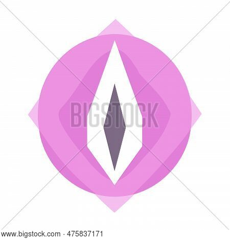 Female Vulva Icon Logo For Gynecological Health Theme Minimal Vector Illustration