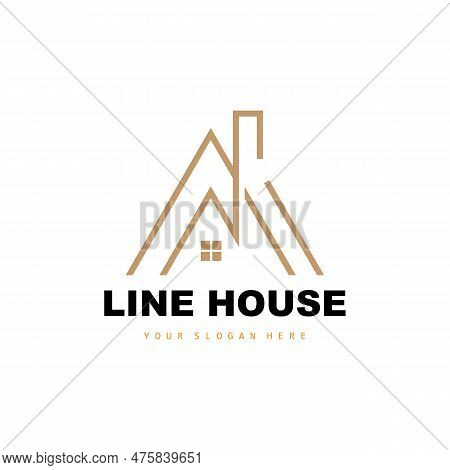 House Logo, Building Furniture Design, Construction Vector, Property Brand Icon, Real Estate, Housin