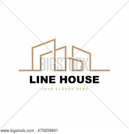 House Logo, Building Furniture Design, Construction Vector, Property Brand Icon, Real Estate, Housin