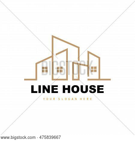 House Logo, Building Furniture Design, Construction Vector, Property Brand Icon, Real Estate, Housin