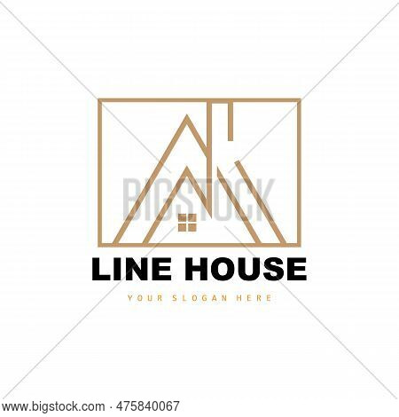 House Logo, Building Furniture Design, Construction Vector, Property Brand Icon, Real Estate, Housin