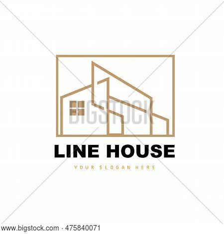 House Logo, Building Furniture Design, Construction Vector, Property Brand Icon, Real Estate, Housin