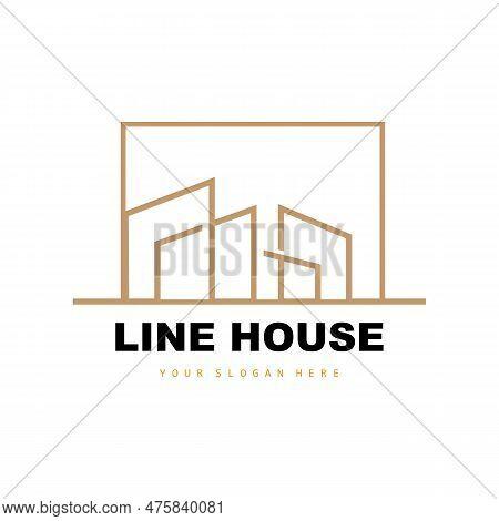 House Logo, Building Furniture Design, Construction Vector, Property Brand Icon, Real Estate, Housin