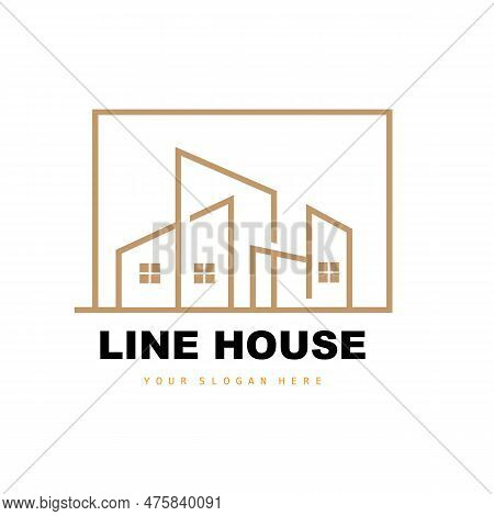 House Logo, Building Furniture Design, Construction Vector, Property Brand Icon, Real Estate, Housin