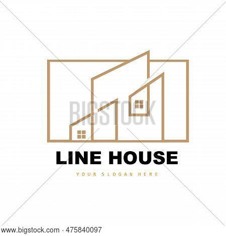 House Logo, Building Furniture Design, Construction Vector, Property Brand Icon, Real Estate, Housin