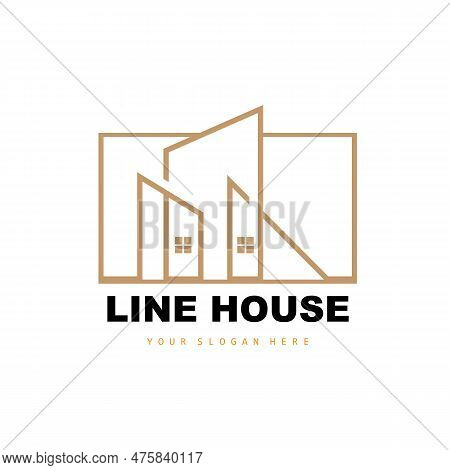 House Logo, Building Furniture Design, Construction Vector, Property Brand Icon, Real Estate, Housin