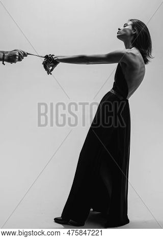 Bdsm, Erotic Games, Patriarchy. Man Dominating Woman. Relations, Dominating. Sexshop, Foreplay.