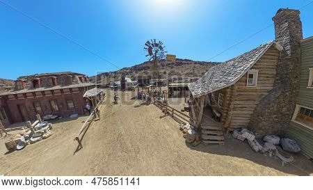 Sioux City Park, Gran Canaria - April 2023: Aerial View Of Western Amusement Park Sioux City In Gran