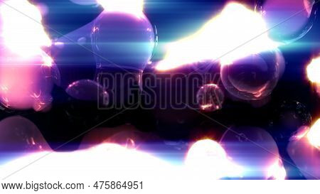 Fashion Purple Diaphanous Fluid Balls With Intensive Shine - Abstract 3d Rendering