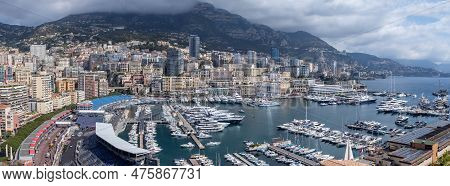 La Condamine, Monaco, April 20th 2023:- A View Of Port Hercules, The Main Port Of Monaco, Located In
