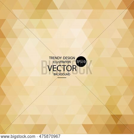 Beige Triangular Background. Element Of Modern Design. Vector Graphics.