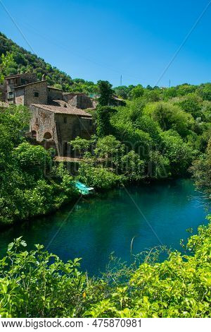 Amazing View Of Stifone Village On The River Nera, Umbria Region