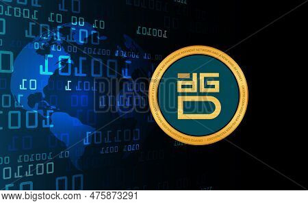 Image Of Digix Dao-dgd Virtual Currency. 3d Illustration.