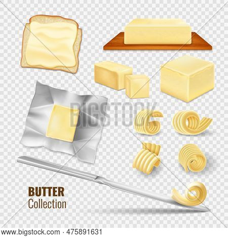 3d Butter Block, Milk Bar. Buttery Package For Breakfast, Creamy Milky Product, Calories And Cooking