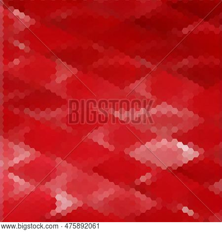 Red Hexagon - Geometric Background. Vector Illustration, Fully Editable, You Can Change The Shape An