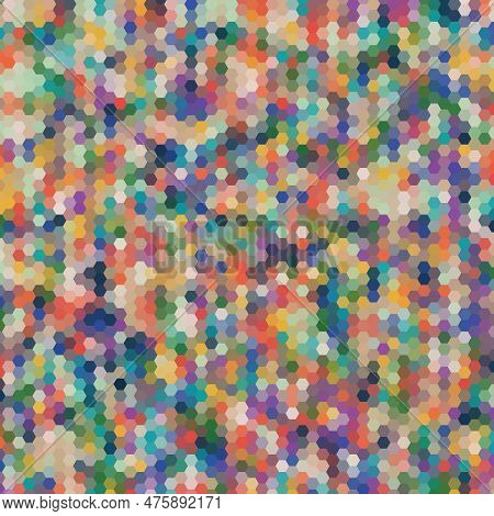 Colorful Multi-coloredhexagon 3d Pattern. Abstract Colorful Backgropund