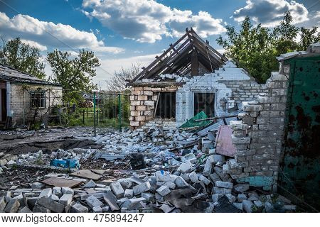 War In Ukraine, Village Of Yampil, Donetsk Oblast In Ukraine- 05 May 2023