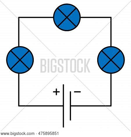 Circuit Diagram, Plan Consisting Of Circuit Symbols For The Graphic Representation Of A Circuit In E