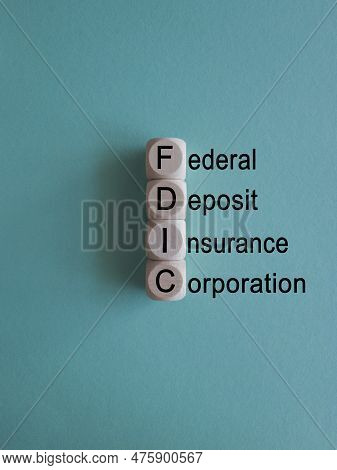 Fdic Federal Deposit Insurance Corporation Symbol. Concept Words Fdic Federal Deposit Insurance Corp