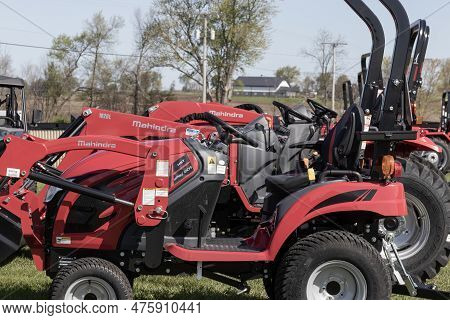 Silver Lake - Circa May 2023: Mahindra Tractors Dealership. Mahindra Tractors Is An Agricultural Mac