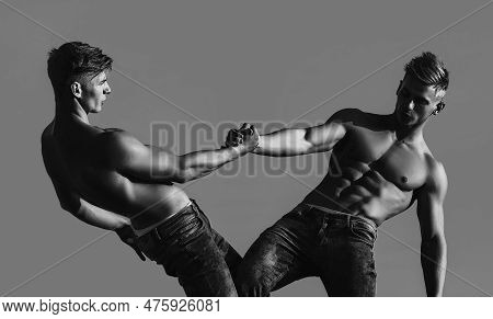 Men Arm, Helping Hand, Support. Teamwork. Rescue, Helping Gesture Or Hands. Strong Hold. Handshake, 