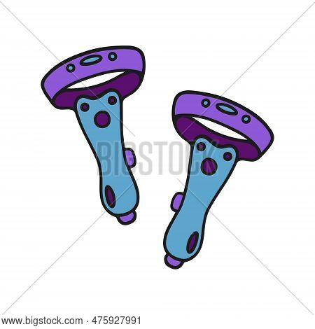 Move Motion Controller Vector Icon. Game Console Symbol. Bright Gamepad For Vr Or Ar Games, 3d. Mode