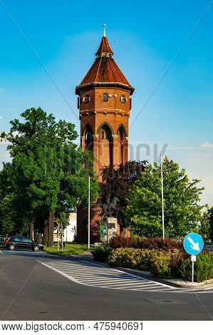 Poland, Sroda Wielkopolska - 25/06/2022- Water Tower In Sroda Wielkopolska
