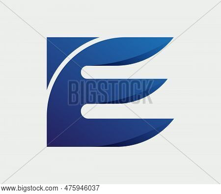 3d E Logo Design Vector Logo Template