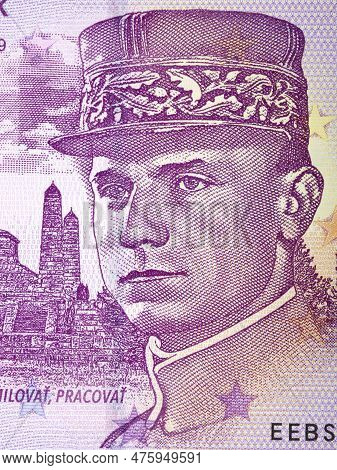 Milan Rastislav Stefanik A Closeup Portrait From Money