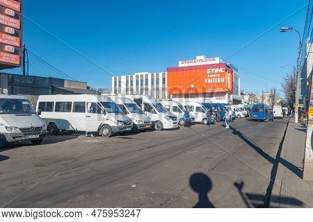 Chisinau, Moldova - March 10, 2023: Busses At Bus Station In Chisinau.