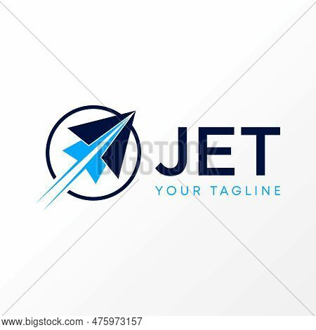 Logo Design Graphic Concept Creative Abstract Premium Free Vector Stock Paper Airplane Fast Flight T