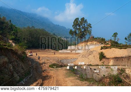 High Altitude Playground And Stadium Is Being Made By Cutting Tree And Levelling Himalayan Soil, Env