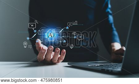 Ai Or Artificial Intelligence Chat Program Or Software. Knowledge And Learning Solution By Genius Au