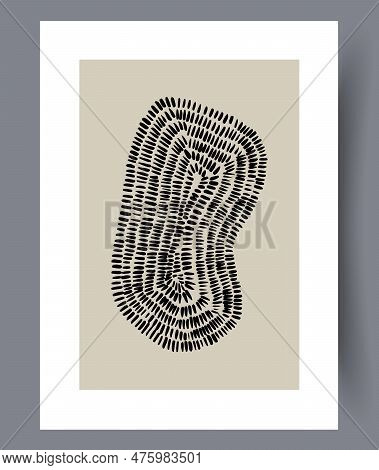 Scandinavian Abstract Vector Print. Minimalistic Abstract Wall Art Background For Print. Scandinavia