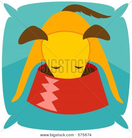 Щенок голодных