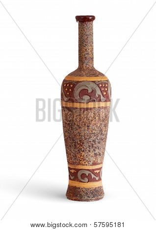 Bottle Of Wine Isolated On A White Background