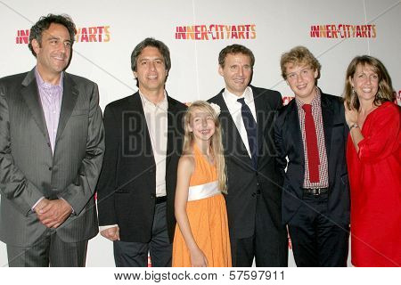 Brad Garrett and Ray Romano with Philip Rosenthal and family at the 20th Anniversary Inner City Arts Imagine Gala and Auction. Beverly Hilton Hotel, Beverly Hills, CA. 10-15-09