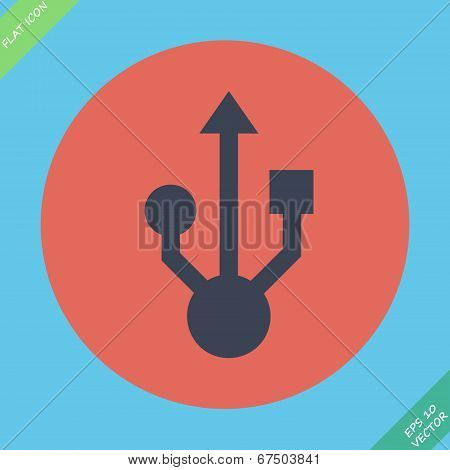 Usb symbol - vector illustration.