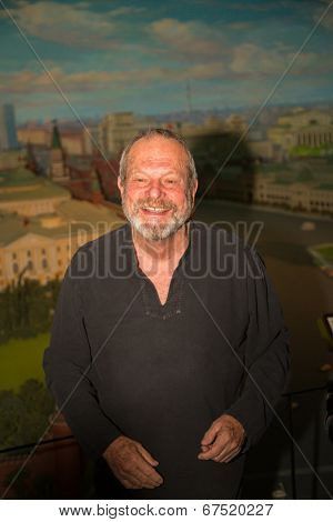MOSCOW - JUNE, 14: American director Terry Gilliam at the Premiere of his movie The Zero Theorem at the Ukraina Hotel. June 14, 2014 in Moscow, Russia