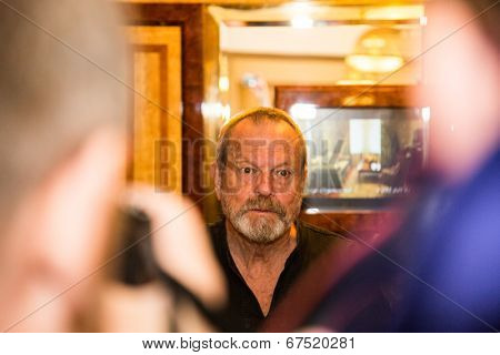 MOSCOW - JUNE, 14: American director Terry Gilliam at the Premiere of his movie The Zero Theorem at the Ukraina Hotel. June 14, 2014 in Moscow, Russia