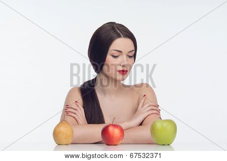 woman with fruits