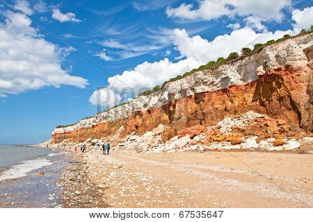 Panorama Of The Layered Cliffs At Hunstanton