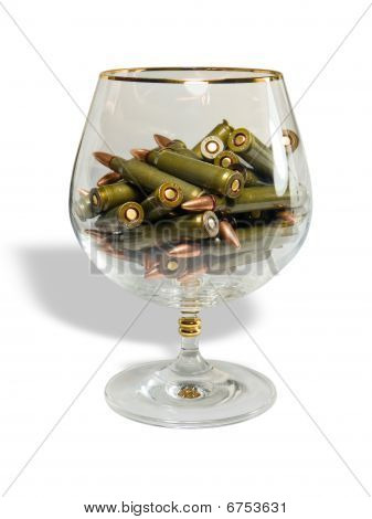 Aufzählungszeichen im Glas.